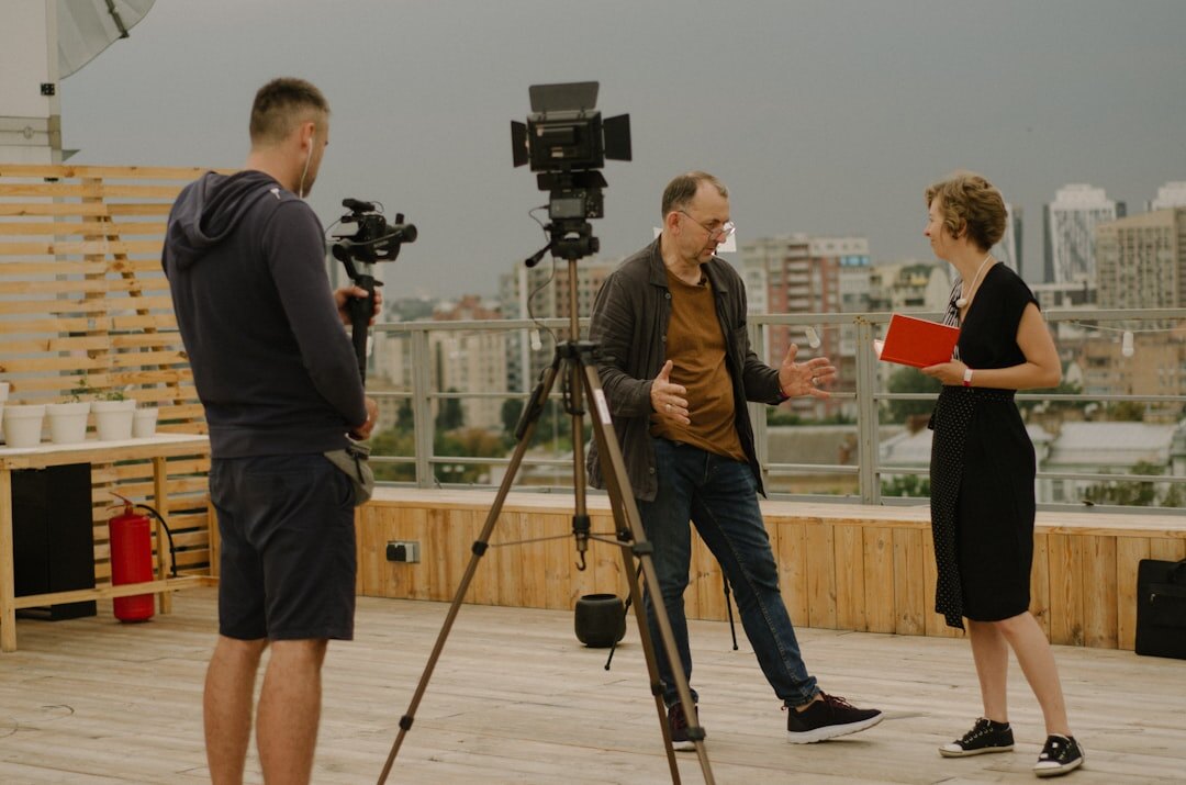 Editorial team preparing an editorial rundown before a live broadcast